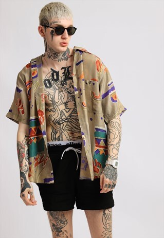 VINTAGE ABSTRACT PRINT SHIRT