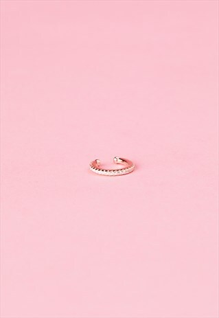 GOLD PLATED WHAT GOES AROUND EAR CUFF - SILVER