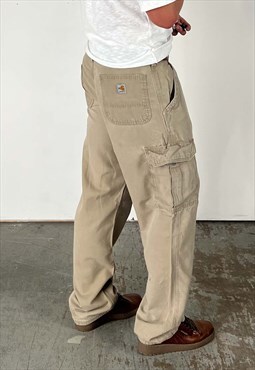 Vintage Carhartt Cargo Pants Men's Beige