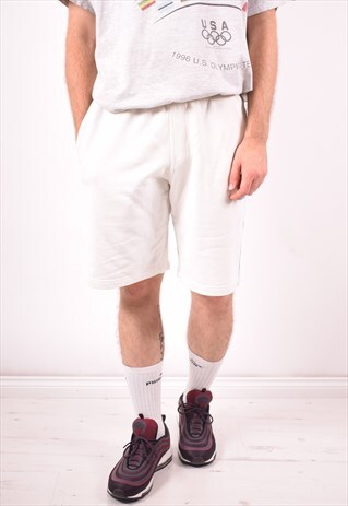 ADIDAS MENS VINTAGE SHORTS MEDIUM WHITE 90S