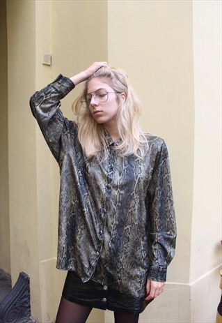VINTAGE 90' OLDSCHOOL AMAZING PATTERNED BLOUSE