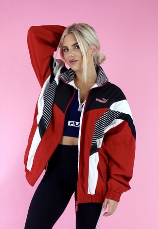 90'S PUMA OVERSIZED BOMBER JACKET
