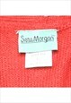 VINTAGE RED CABLE KNIT SWEATER VEST - L