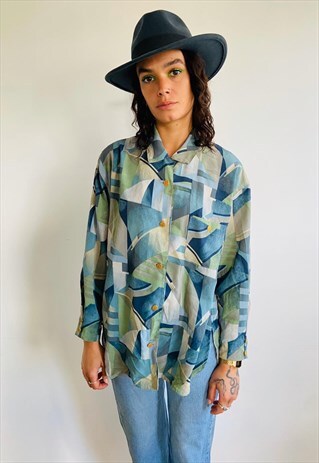 CUBISM STYLE PRINTED SHIRT