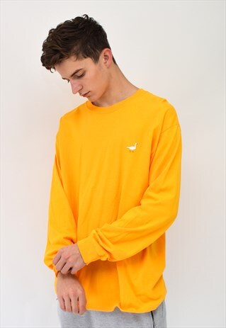 G&G UNISEX GOLD L/S CUFFED GOOSE TEE