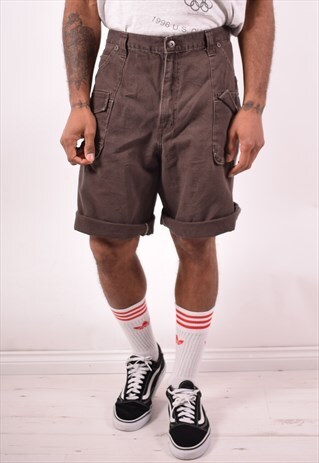 DICKIES MENS VINTAGE CARGO SHORTS W38 BROWN 90S