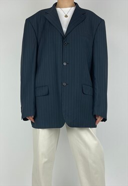 Vintage Armani Blazer Wool Jacket 90s Tailored Oversized