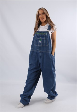 VINTAGE LIBERTY DENIM DUNGAREES PLUS SIZE UK 20 3XL (9AB)