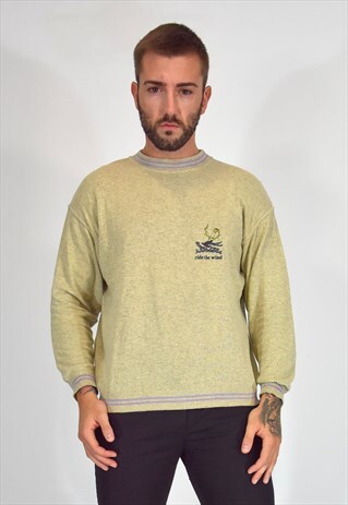 VINTAGE BEIGE CASUAL STYLE SWEATER