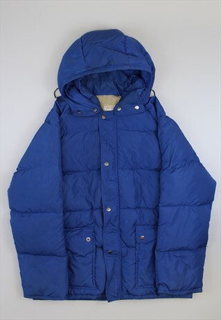 VINTAGE BLUE PUFFER COAT