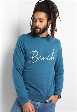 Vintage Bench Y2K Graphic Sweatshirt Blue