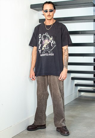 VINTAGE 90S OZZY WABBITSLAYER ROCK GRAPHIC OVERSIZE T-SHIRT
