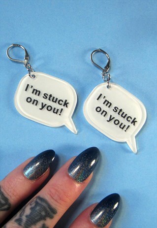 SPEECH BUBBLE KITSCH FESTIVAL EARRINGS