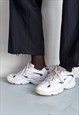 Vintage Y2K classic clean girl trainers in white & purple