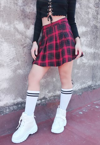 VINTAGE CHECKED SKIRT