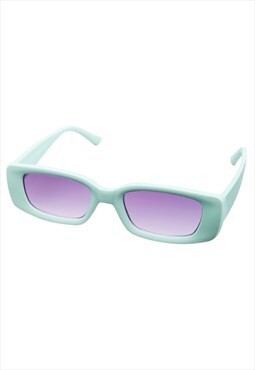 Retro Square Sunglasses from RECYCLED Material - Mint Green