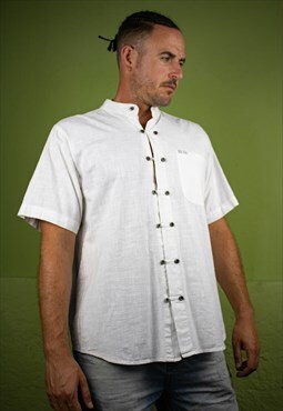 Vintage Blanc du Nil Mao Nec Shirt L