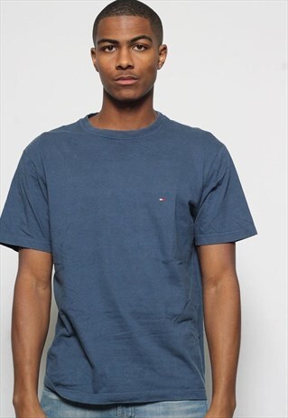 VINTAGE TOMMY HILFIGER LOGO T-SHIRT BLUE