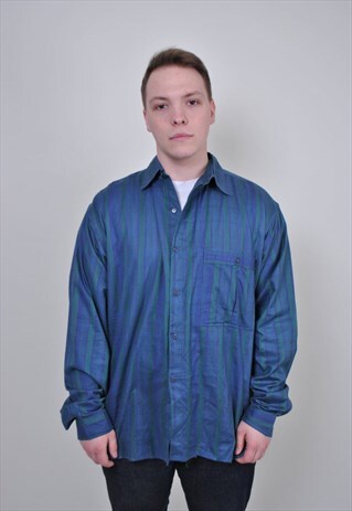 90S STRIPED MEN'S SHIRT, VINTAGE HERITAGE BUTTON DOWN