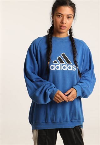 90S ADIDAS EMBROIDERED SPELL OUT SWEATSHIRT
