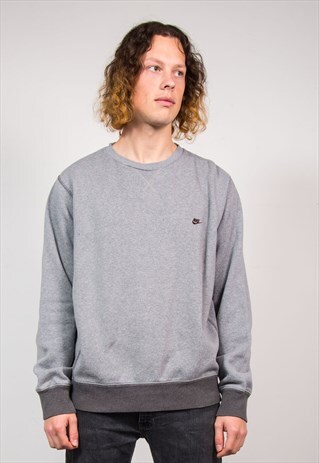 VINTAGE 90'S GREY NIKE SWEATSHIRT JUMPER