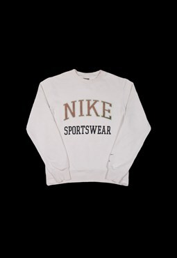 Vintage Y2K Nike Embroidered Logo Sweatshirt in White