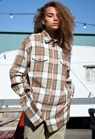 VINTAGE RALPH LAUREN TARTAN ZIP UP SHIRT