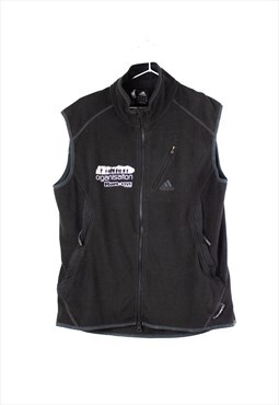 Vintage Adidas Run Zip up Vest Fleece in Black M