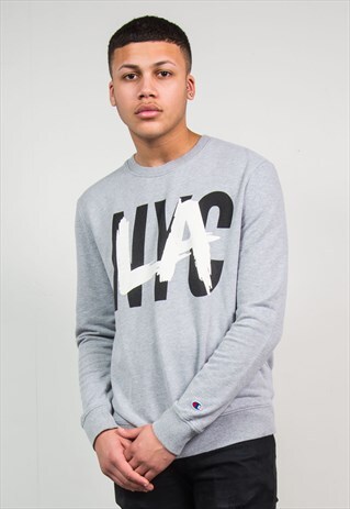 CHAMPION GREY SWEATSHIRT NYC LA