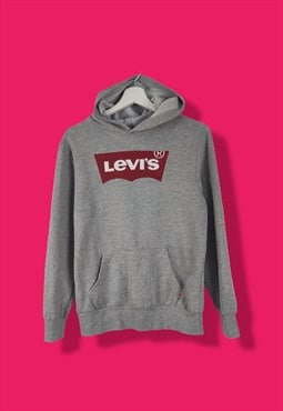 Vintage Levis Sweatshirt Hoodie in Grey S