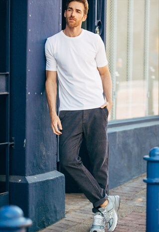 CORD TROUSERS IN DARK GREY