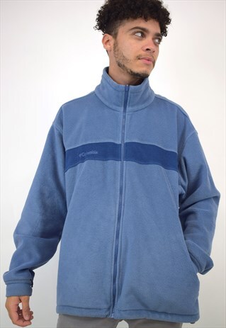 VINTAGE 90S COLUMBIA BLUE TWO TONE FLEECE JACKET