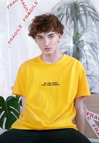 NO ONE ASKED FOR YOUR OPINION EMBROIDERED T-SHIRT