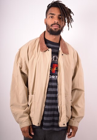NAUTICA MENS VINTAGE JACKET XL BROWN 90S