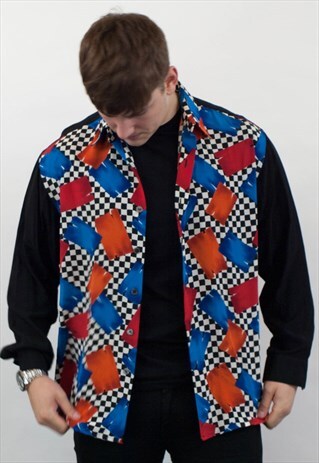 VINTAGE ABSTRACT PATTERN SHIRT