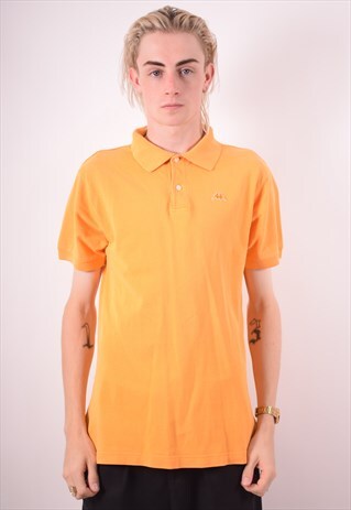 KAPPA MENS VINTAGE POLO SHIRT LARGE ORANGE 90S