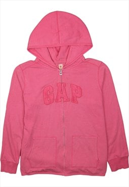 Vintage 90's Gap Hoodie Spellout Full Zip Up Pink Large