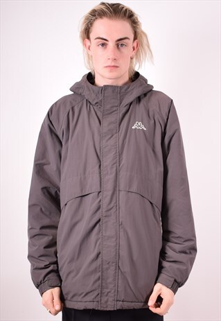 KAPPA MENS VINTAGE JACKET XXL GREY 90S