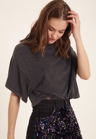 BLACK WIDE SLEEVE T-SHIRT
