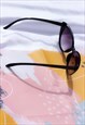 BLACK CURVED CLASSIC CAT EYE SUNGLASSES