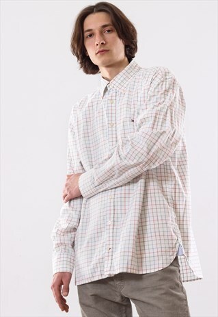 90'S VINTAGE MENS TOMMY HILFIGER LONG SLEEVE CASUAL SHIRT