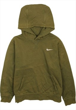 Vintage 90's Nike Hoodie Swoosh Pullover Green Large