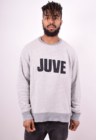 NIKE MENS VINTAGE SWEATSHIRT JUMPER LARGE GREY 90'S