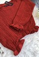 RUST RED CROPPED FRILL JUMPER