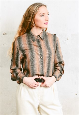 VINTAGE 90S SAFARI PRINT BUTTON DOWN SHIRT
