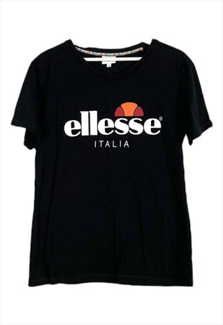 VINTAGE ELESSE T-SHIRT IN BLACK M