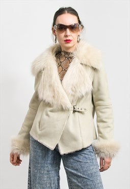 Faux suede jacket fur Penny Lane women L/XL