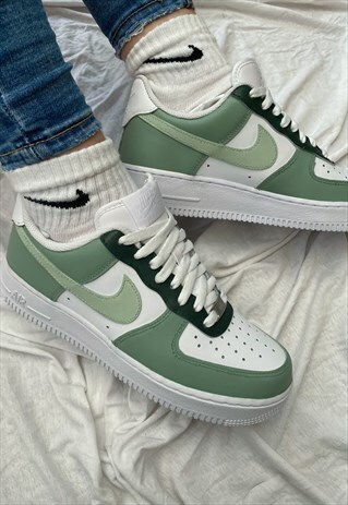 NIKE SAGE GREEN AIR FORCE 1 CUSTOM AF1