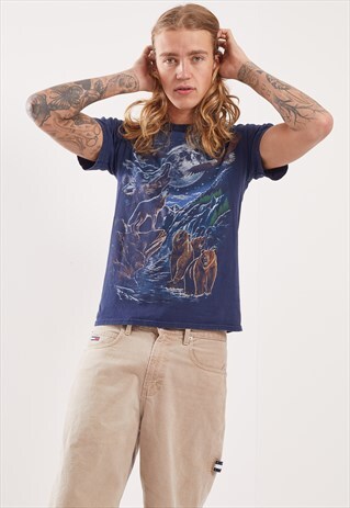 VINTAGE WILDERNESS PRINT GRAPHIC T-SHIRT