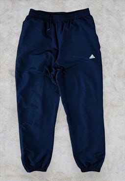 Vintage Adidas Track Pants Navy Blue Tracksuit Bottoms Mediu